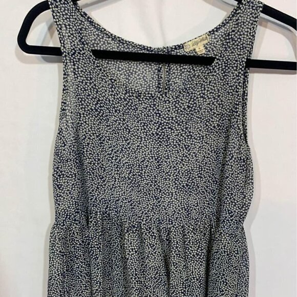 Woman’s babydoll sheer dress/tunic. Lily White brand size small. Navy/white. Exc - Picture 2 of 9